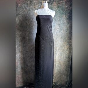 90s Metallic Glitter All That Jazz Formal Prom Gown